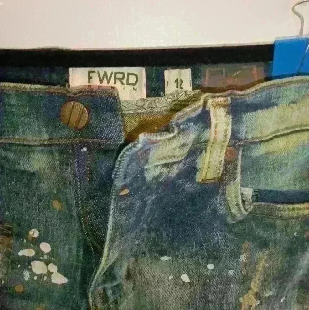boys brand new slim fit Urban jeans Forward Denim Paint Splatter size 12 - Picture 7 of 16